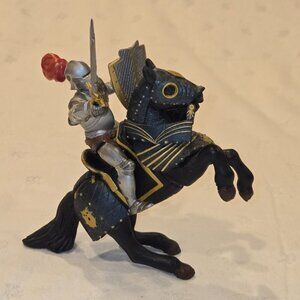 Papo Green Gallant Knight and Steed Action Figure Set